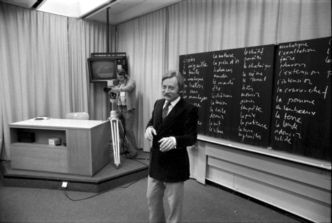 Secondary school with television camera, Sacconex 1971