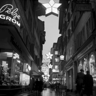 Christmas Lighting in Lucerne 1952