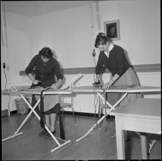 PTT Zurich-Wiedikon, woman ironing, 1960