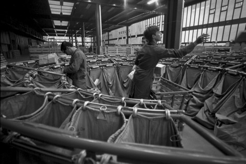 Mail sorting, Schanzenpost Berne 1965