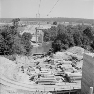 Andelfingen, Weinland bridge under construction 1956
