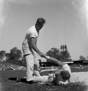 Swiss federal wrestling festival in the Wankdorf stadium in Berne 1945