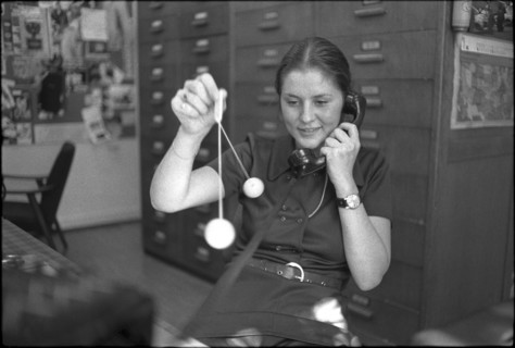 Woman with a ""Klick-Klack"" 1971