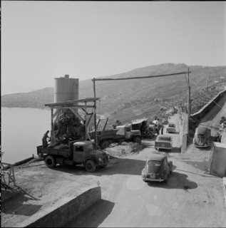 Corniche"" Cully - Chexbres connection road under construction, Lavaux, 1957