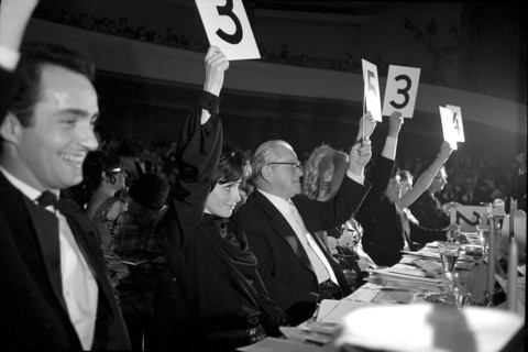 Election of Miss Switzerland 1969: jury members Sturzda, Neri, Streuli