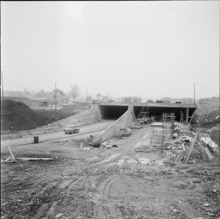 Road tunnel in Geneva Grand Saconnex under construction 1959