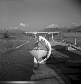 Boat in a canal, Lachen 1946