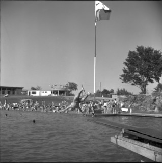 New swimming pool in Orbe 1961