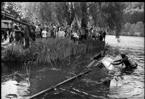 Cleaning of lake Rotsee 1972