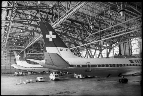 Zurich Kloten airport during Swissair pilot's strike 1972