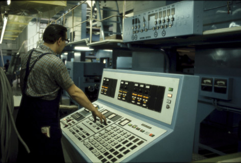 Offset rotary press for the SonntagsBlick, 1969