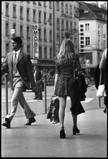 Mini fashion, Bahnhofstrasse in Zurich 1972
