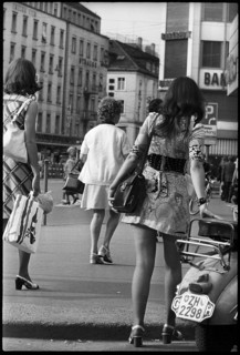 Mini fashion, Bahnhofstrasse in Zurich 1972