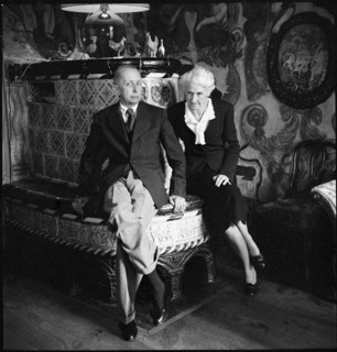 Gonzague de Reynold, Swiss writer and professor, with his wife Marie-Louise, 1955