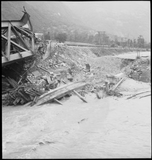 WW 2 1944, battles in Maurienne: Destroyed bridge