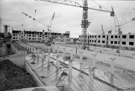 Housing estate in Hegnau under construction 1966