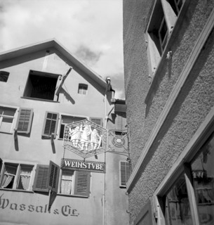 wrought-iron winery sign in Bienne 1942