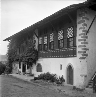 14th century function house in Habsburg town Meienberg near Sins AG 1960