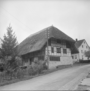 Thatched house in Huttikon ZH 1953