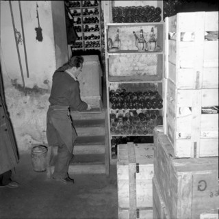 Basle, wine cellar, Hotel drei Konige 1954