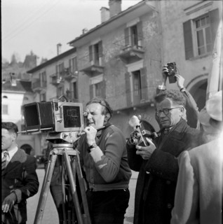 Photographers and cameramen doing their job in Ascona 1945