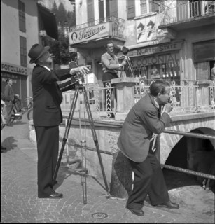Photographers and cameramen doing their job in Ascona 1945