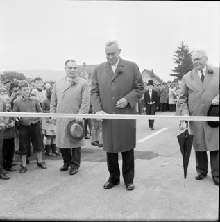 Thurgauerstrasse opening, Kloten airport access road, Opfikon 1962