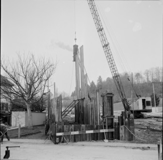 Construction of an underground crossing, Wallisellenstrasse Opfikon 1961
