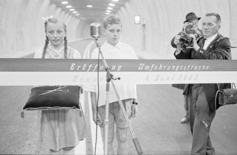 Brunnen SZ, bypass and Mosi tunnel opening 1964