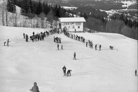 Skiing in Sorenberg, 1972