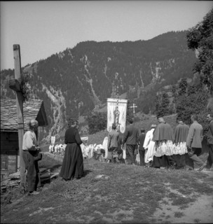 Christophorus Procession in Verbier, canton Wallis 1942