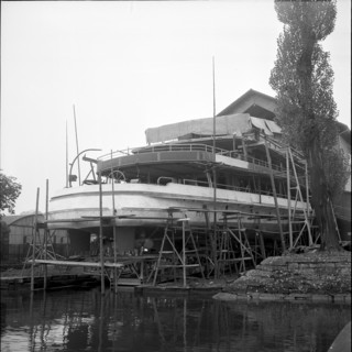 Linth"" under construction, shipyard Wollishofen 1951-1952