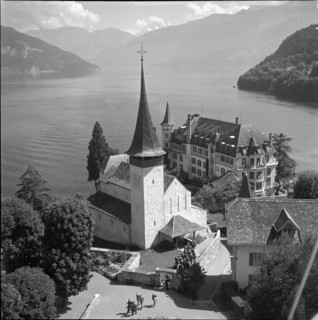 Swiss diplomats excursion, Spiez 1951: Castle Spiez