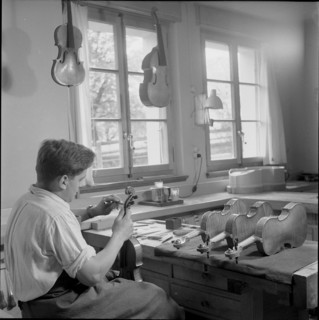 School for violin making, Brienz 1952