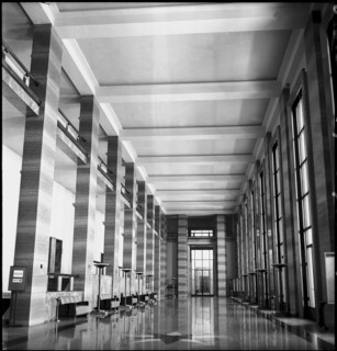 Empty lobby at Palais des Nations, Geneva 1946
