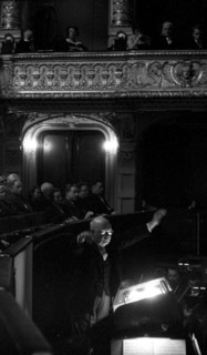 Paul Hindemith directing the Tonhalle orchestra Zurich, 1959
