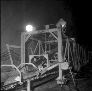 Great Sankt Bernhard tunnel under construction 1959