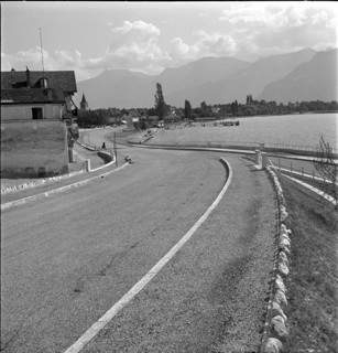 Simplon road extension in Villeneuve VD 1952