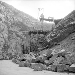 Gotthard pass road extension near Schollenen 1954