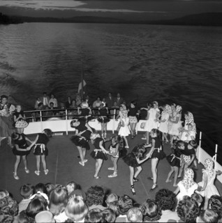 Excursion of ballet school ""Rief"" on boat Santis, 1959