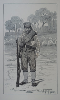 Japanese soldier in summer uniform Alexander Vladimirovich Makovsky (1869-1924)