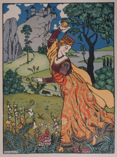 Illustration from book ""The Tale of the Frog Prince"" 1914 Drawing by AK Westfalen