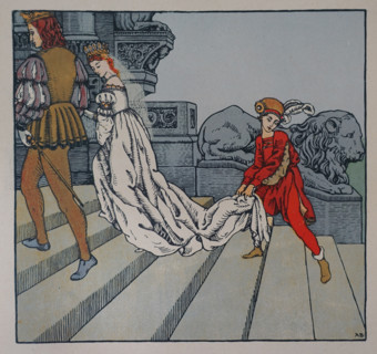 Illustration from book ""The Tale of the Frog Prince"" 1914 Drawing by AK Westfalen