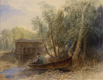 The Ruins of the Mill 1871-1873 Vasiliev Fedor (1850-1873) Watercolour, scratching on paper