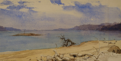 The Dead Sea 1882 Polenov Vasily Dmitrievich (1844-1927) Watercolour on paper