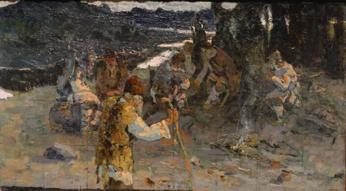 The Elders Come Together 1898 Sketch for the painting by the same name Roerich Nicholas Konstantinovich (1874-1947)