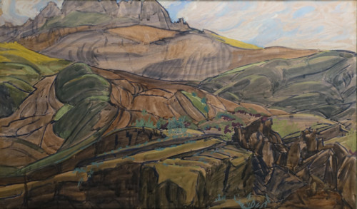 Slopes of Syuryu-kaya Early of 20th century Voloshin Maxiimilian Aleksandrovich (1877-1932)