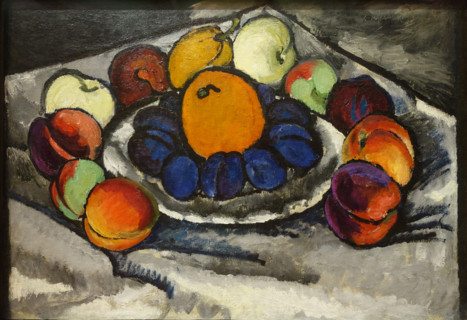 Still Life Fruits on a Platter 1910 Mashkov Ilya Ivanovich (1881-1944)