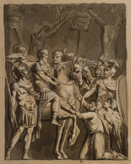 Emperor Marcus Aurelius Grants Mercy to Germanic Prisoners Late 1780s Aleksey Volkov (1762-not earlier than 1789)