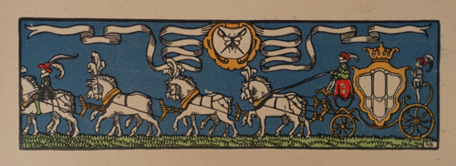 Vignette Illustration from book ""The Tale of the Frog Prince"" 1914 Drawing by AK Westfalen